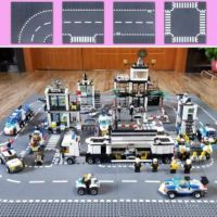 HOT!!!☄◑✣ pdh711 City Road Street Baseplate Compatible Small particles Block Straight Crossroad Curve T-Junction Building Blocks Base Plate Gifts