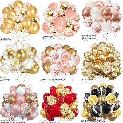 30pcs Sequin Latex Balloon Wedding Anniversary Wedding Engagement Scene Adult Birthday Party Decoration Baby Shower Party