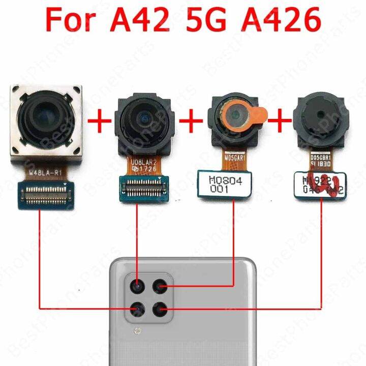 กล้องด้านหลังสําหรับ-samsung-galaxy-a52-a52s-a72-a02-a02s-a12-a22-a32-a42-5g-โมดูลกล้องด้านหลังอะไหล่เดิม