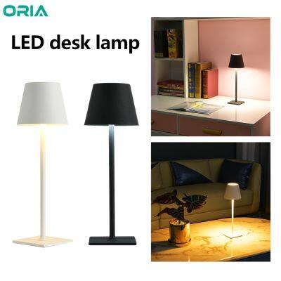 ▨ ORIA Cordless LED Table Lamp USB Rechargeable Touch Night Light for Bedroom Bedside Office Restaurant