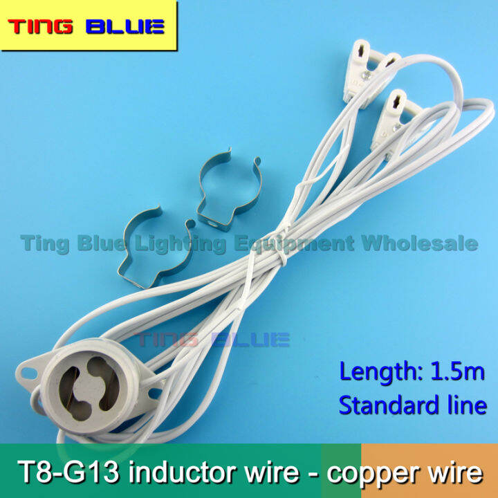 (6pcs) lamp power cord fittings T8 fluorescent lamp holder with