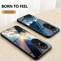 Phone Case เคส OPPO Reno10 Reno10Pro Reno10Pro+ Plus 5G เคสใหม่สีพรีเมี่ยมกระจกป้องกันท้องฟ้าเต็มไปด้วยดวงดาว2023ฝาแข็ง