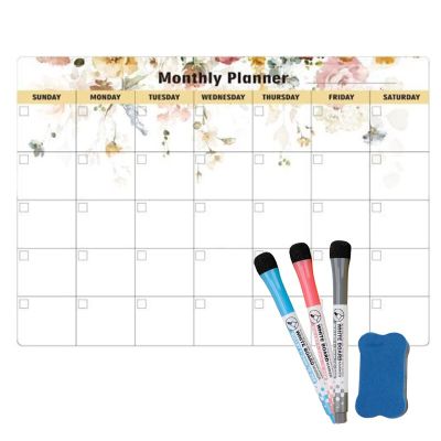 Magnetic Monthly Weekly Planner Calendar Erasable and Whiteboard for Kitcher Fridge Magnet Sticker Dry Erase Bulletin Wall Board