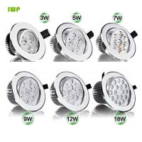 Round dimmable downlight 3W/4W/5W/7W/9W/12W/18W LED ceiling spotlight embedded high-power ceiling spotlight ac85-265V  by Hs2023