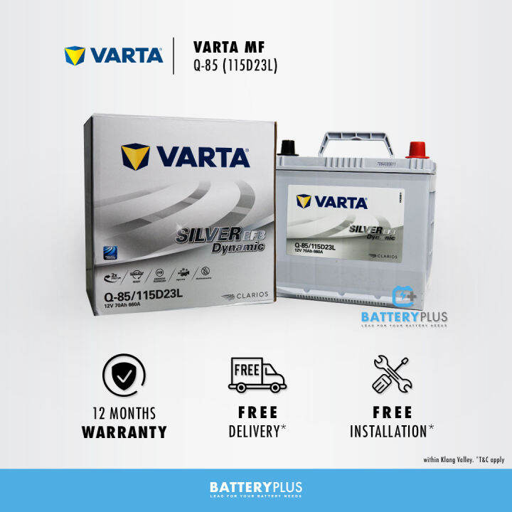 Q85 EFB 115D23L Varta Silver EFB Dynamic Car Battery Bateri Kereta