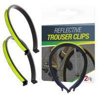 2Pair Bike Trouser Clips Bike Trouser Clips with Reflective Bands for Night Rides