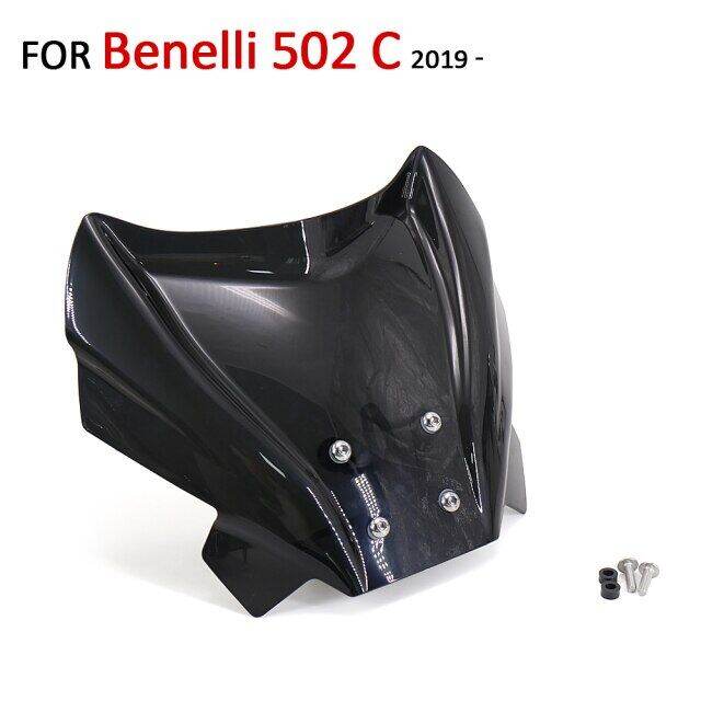 ใหม่รถจักรยานยนต์ด้านหน้ากระจกกระจกหน้าจอลมโล่-d-eflector-ป้องกันสำหรับ-benelli-502-c-502c-502c-2019-2020-2021