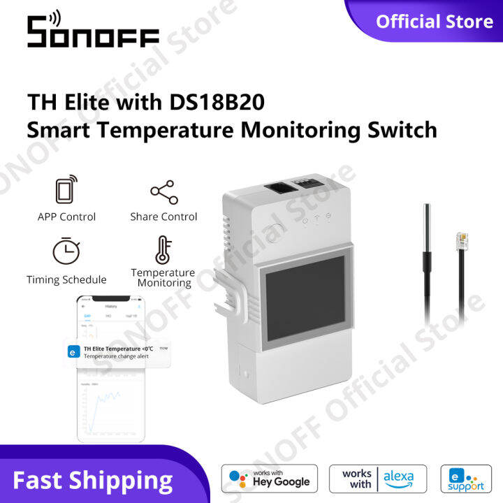 SONOFF TH Elite and Temperature Sensor Set WiFi Smart Monitoring Switch