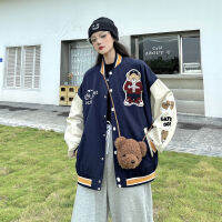 Double-Layer Lining American Retro Baseball Jacket Autumn New