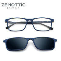 ZENOTTIC Brand Polarized Sunglasses For Men Flexible 2 in 1 Magnet Clip On Eyeglasses Magnetic Myopia Prescription Sun Glasses