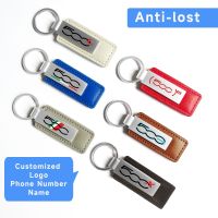 Auto Classic keyring Car Carbon Fiber Fob Metal leather keychain For Fiat 500 Red 500C 500E 500L 500S 500X Dolcevita Riva 120th