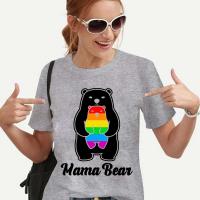 ข้อเสนอพิเศษ LGBT Mama Bear พิมพ์เสื้อยืดผู้หญิงแฟชั่นแบบลำลองเสื้อผ้าหญิง Kawaii เกาหลี Tees Retro Harajuku Graphic T เสื้อ Y2k TopsS-5XL