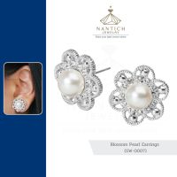 ???‍⚕️ [เครื่องประดับ | ปลอดภัย] ต่างหู คนแพ้ง่าย : Blossom Pearl Earrings (SW-0007) Nantich Jewelry