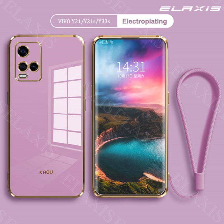 elaxis-เคสโทรศัพท์มือถือ-vivo-เคสมือถือสำหรับ-vivo-y21-y21s-y33s-y21t-y33t-y21a-ชุบโลหะด้วยไฟฟ้าฝาครอบป้องกันบางเฉียบกันกระแทก-tpu-หรูหรารวมทุกอย่างเคสโทรศัพท์มือถือซิลิโคนนิ่ม