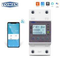 【LZ】¤▥﹍  Tomzn 63a wifi interruptor inteligente tuya medidor de energia kwh medidor de medição do disjuntor temporizador com tensão atual e proteção contra vazamento