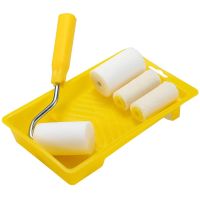 【ATG】6PcsFoam Paint Roller Painting Decorating2นิ้ว Small Paint Roller Tray Set For Wall Painting Repair Brush