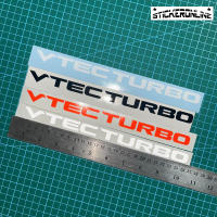 สติกเกอร์ vtec turbo สำหรับติดกระจกหลัง honda civic Fc,Fk,Fe และ City Turbo หรือรุ่นอื่นๆก็สามารถติดได้