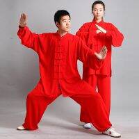 Tai Chi Kung Fu Uniform Traditional Chinese Clothing Long Sleeved Wushu TaiChi Men KungFu Uniform Suit Uniforms Exercise Clothes