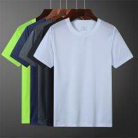 Quick-drying Round Neck Sport T-shirt Gym Jerseys Fitness Shirt Trainer Running Men Breathable Sportswear Class Service