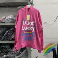 เสื้อฮู้ด Pink Vetements 1:1ผู้ชายผู้หญิงคุณภาพดีที่สุดซักแล้วฉันไม่ได้ทำอะไรเลยฉันเพิ่งได้รับเสื้อสวมหัวนำโชค