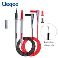 Cleqee โพรบ P1505มัลติมิเตอร์ซิลิโคนแบบคู่ยาว1.5เมตรตัวทดสอบปลั๊ก4มม. กล้วยพร้อมเข็มทองแดง2มม. 1000V/10a