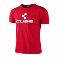 เสื้อยืดออกกำลังกาย CUBE สำหรับผู้ชายเสื้อยืดตาข่ายระบายอากาศได้ดีในฤดูร้อนเสื้อยืดออกกำลังกายพิมพ์ลายขนาดใหญ่พิเศษสำหรับผู้ชาย