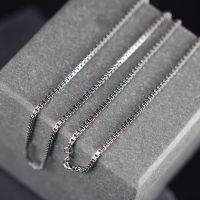 2mm S925 Silver Ornament Thai Silver Hollow Double Box Chain Sweater Necklace Female