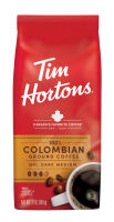 กาแฟโคลอมเบียน * Tim Hortons Colombian, Medium-Dark Roast Ground Coffee, Perfectly Balanced, Always Smooth, Made with 100% Arabica Beans, 12 Ounce