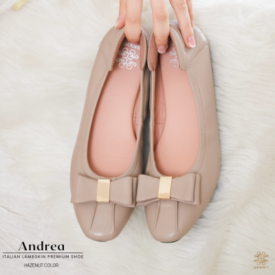 รองเท้าหนังแกะ รุ่น Andrea Hazelnut color (สีนู้ด)