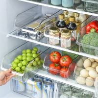 Morris8 Refrigerator Organizer Bin Food Fridge Storage Box Clear fridge organizer containers Freezer Pantry Cabinet kitchen