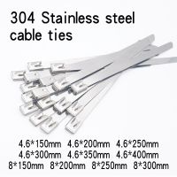 20pcs stainless steel cable tie Reusable Cable Ties Removable Slip Knots Recyclable 150mm 200mm 250mm 300mm 350mm 400mm 304 Cable Management