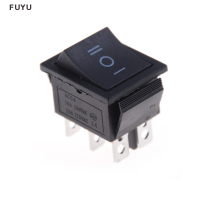 FUYU 1pcs KCD4 Rocker Switch Black DPDT ON/OFF/ON 6 PIN 16A/250VAC 20A/125VAC