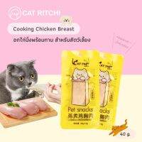 [? พร้อมส่ง] Chicken Breast อกไก่นึ่งพร้อมทาน ขนมน้องแมวน้องหมา เสริมโปรตีนสำหรับสัตว์เลี้ยง ขนาด 40 กรัม