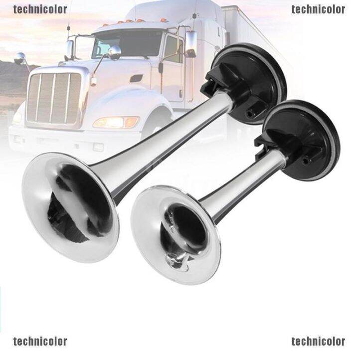 tcph-2pcs-black-air-horn-dual-trum-air-pump-air-horn-car-truck-train-boat-joie