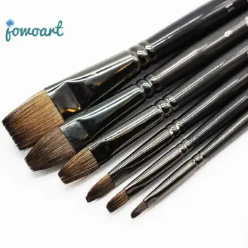 6pcs/Set artist oil painting brushes level head weasel hair Water Paint  brush Acrylics Drawing Art