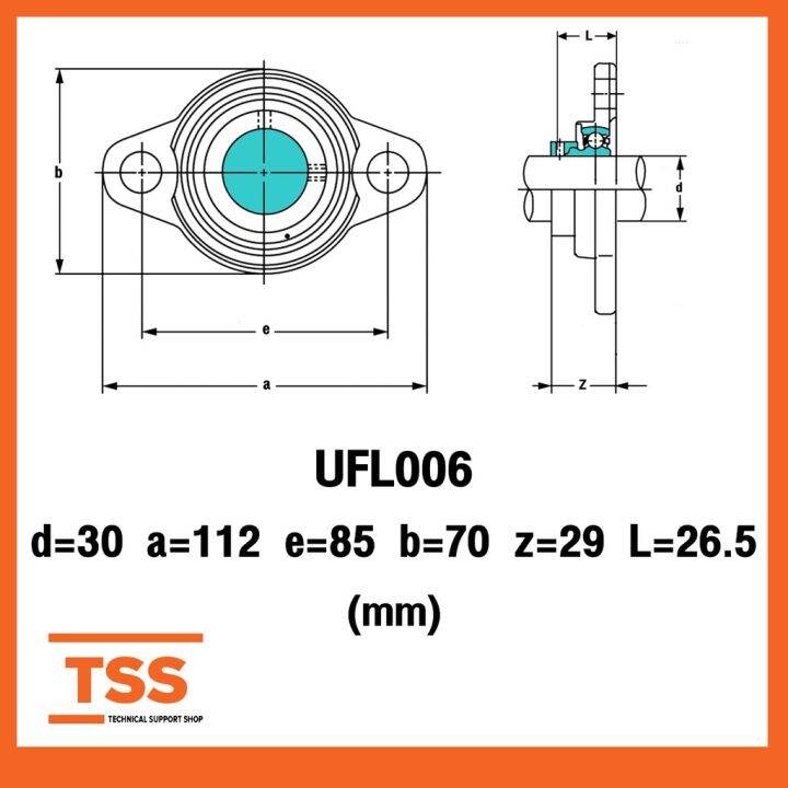 โปรดีล-คุ้มค่า-ufl006-ตลับลูกตุ๊กตา-flange-bearing-units-สำหรับรูเพลาขนาด-30-มิล-ufl-006-ของพร้อมส่ง-เพลา-ขับ-หน้า-เพลา-ขับ-เพลา-เกียร์-ยาง-หุ้ม-เพลา