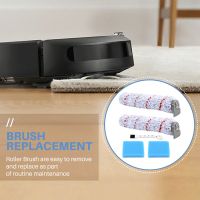 Replacement Brush Roller for IFloor Wet Dry Cordless Vacuum Cleaner, 2 Pack Roller Brush +2 Pre-Filter Foam