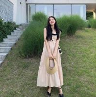 เดรสผูกโบว์ไหล่ เดรสสายเดี่ยว เดรสยาว เดรสยาวมินิมอล เดรสผูกโบว์ dress ผูกโบว์ เดรสสีครีม Dress minimal เดรสมินิมอลยาว เดรสสีขาว