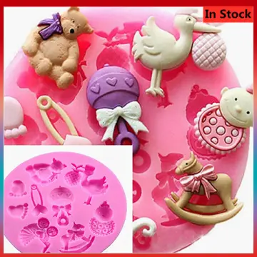 3D Boy Girl Barbie Doll Bear Silicone Cake Mold Baby Party Fondant Cake  Decorating Tools Cupcake Chocolate Baking Moulds