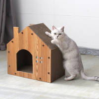 Cat Scratch House Wearable Breathable สบายลูกแมว Scratcher Hut สำหรับพักผ่อนเล่น