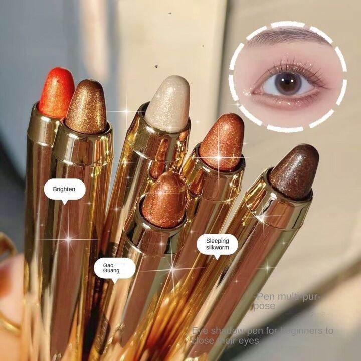 Double End Glitter Eye Shadow Stick Eyeshadow Pencil Waterproof