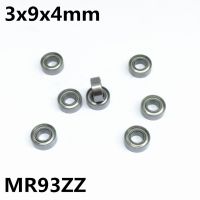 10Pcs MR93ZZ 3x9x4 mm Deep groove ball bearing Miniature bearing High qualit MR93Z MR93 Axles  Bearings Seals