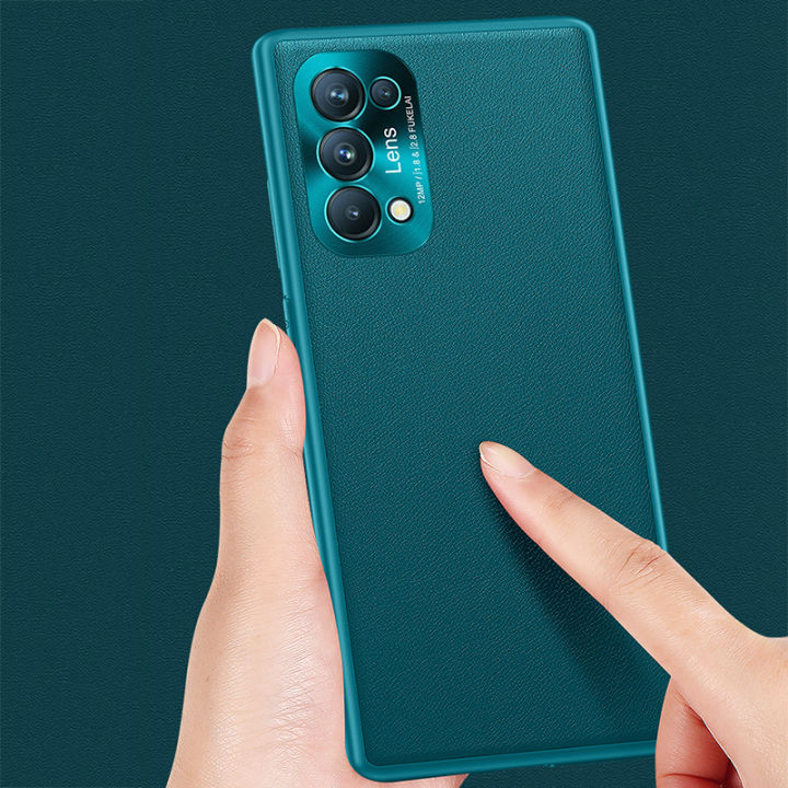 เคสโทรศัพท์สำหรับ-oppo-reno7pro-5g-reno7-5g-reno-10-pro-reno-6-5-find-x5pro-เคส-x3pro-หนัง-pu-แบบใหม่ดีไซน์ป้องกันเลนส์กล้องหลังหรูหราฝาครอบด้านหลังกันกระแทกเคสประกบหลังแบบแข็ง