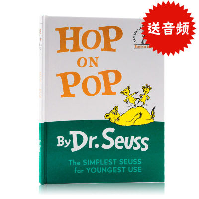 Imported English original picture book hardcover hop on pop Dr Seuss jumps around on his father Dr Seuss Liao Caixing book list early childhood education