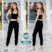 [Jogger pants] กางเกง Jogger ขาจั้มผ้ายืดผู้หญิง (เป้าซิป) รุ่น J37/2 ใส่ได้ทั้งชายหญิงเนื้อผ้า cotton ยืดหยุ่นน้ำหนักเบา สวมใส่สบายคล่องตัว