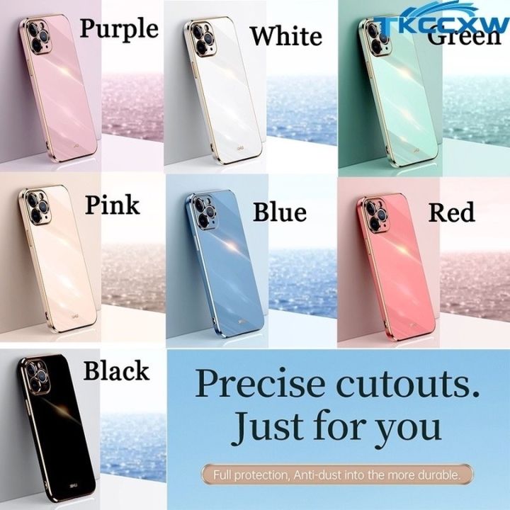 new-popular-สแควร์ชุบปลอก-oppo-a36-a76-a96-reno-7-pro-se-หรูหราบางเฉียบซิลิโคนเคสมือถือฝาหลัง