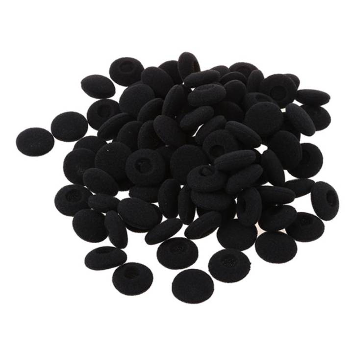 fasdga-100-pcs-black-sponge-earbud-headphone-cap-ear-pads-cover-replacement