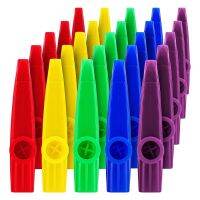 25 Pack Plastic Kazoos Musical Instruments with Flute Diaphragms for Gift, Prize and Party Favors