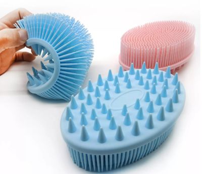 Silicone bath brush แปรงอาบน้ำซิลิโคน  แปรงอาบน้ำ ที่อาบน้ำ ที่อาบน้ำเด็ก แปรงซิลิโคนผม แปรงอาบน้ำ แปรงอาบน้ำ2หัว แปรงอาบน้ำเด็ก อ่อนโยน