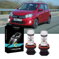 1คู่ H11 H9 H8 LED ไฟตัดหมอกหลอดไฟสีขาว6000K สำหรับ SUZUKI CELERIO 2013 2014 2015 2016 2017 2018